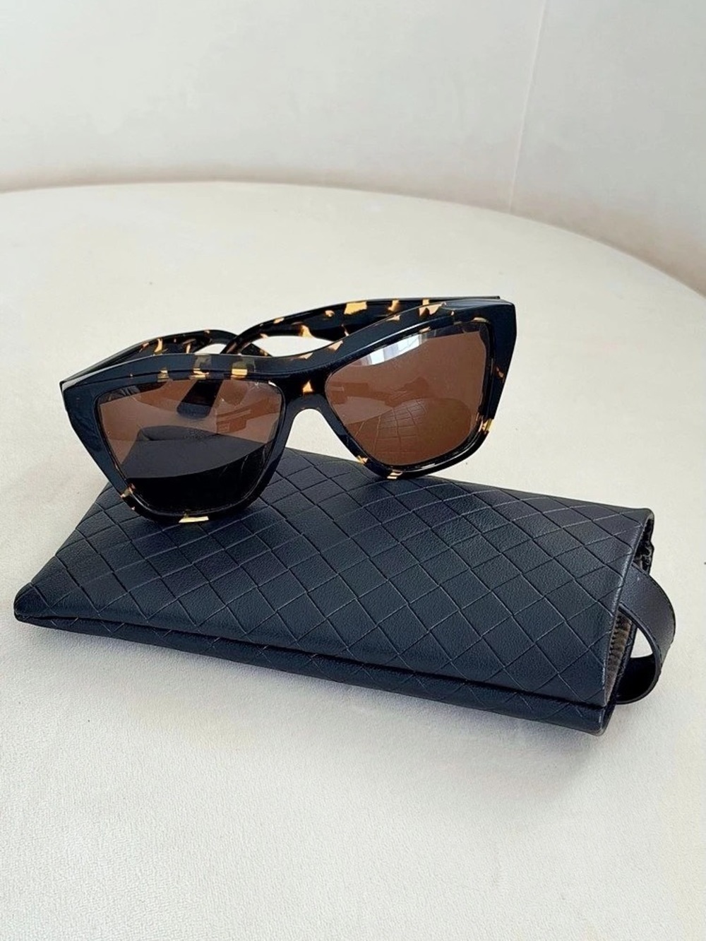 Bottega Veneta Snap BV1447S Sunglasses Tortoiseshell Sunglasses